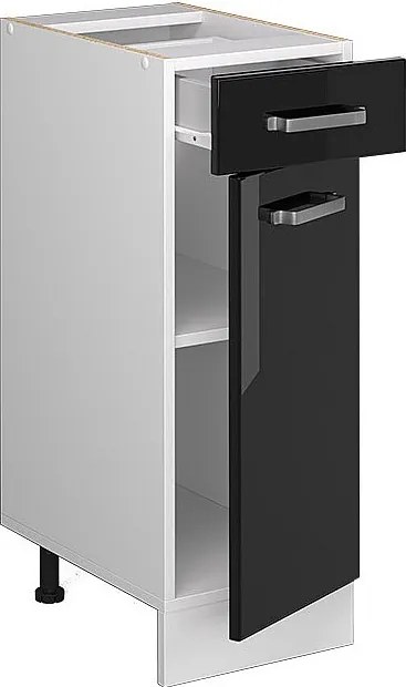 Szafka dolna do kuchni czarny wysoki połysk 30x46x81.6 r-line