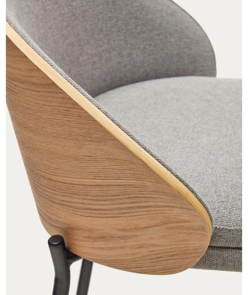 Szaro-naturalny hoker (wysokość siedziska 77 cm) Eamy – Kave Home