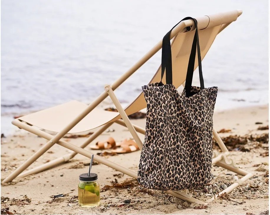 Beżowy metalowy leżak ogrodowy Curtis – House Nordic