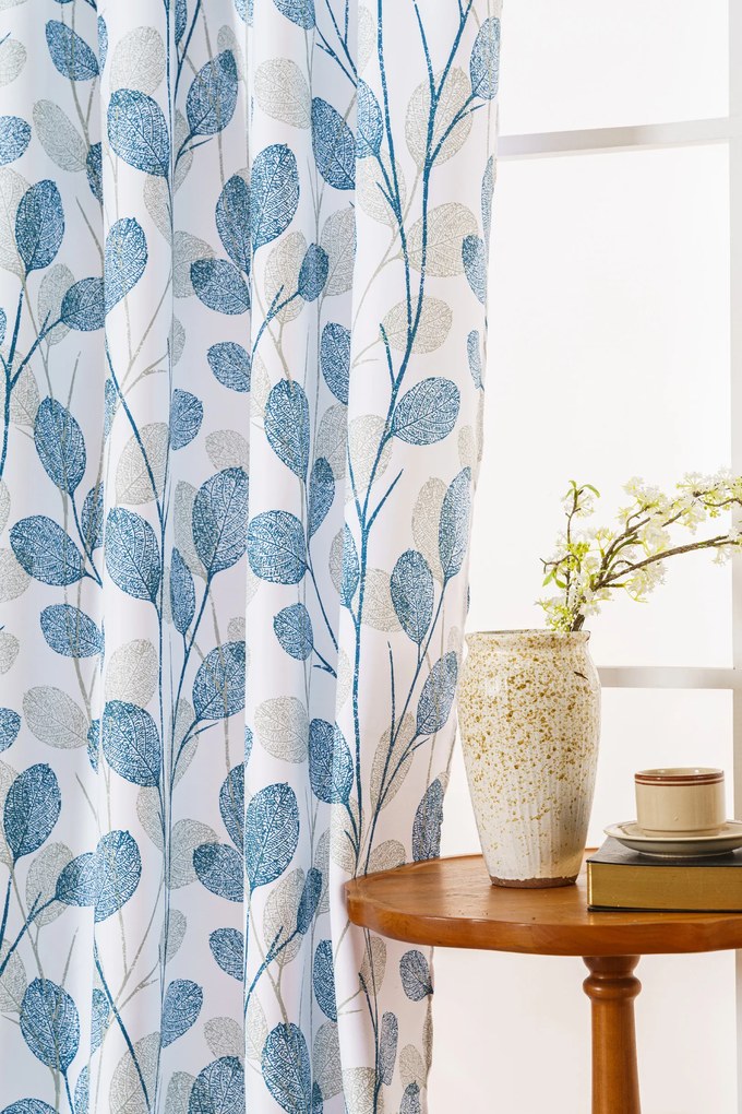 Designerska zasłona VIENTE 140x270 cm, wzorzysta Zawieszanie: Taśma z wiązaniami