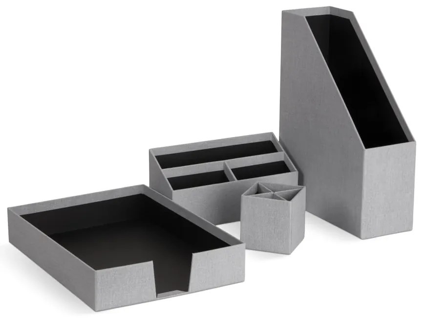 Kartonowe organizery zestaw 4 szt. Hugo Canvas Paper Laminate – Bigso