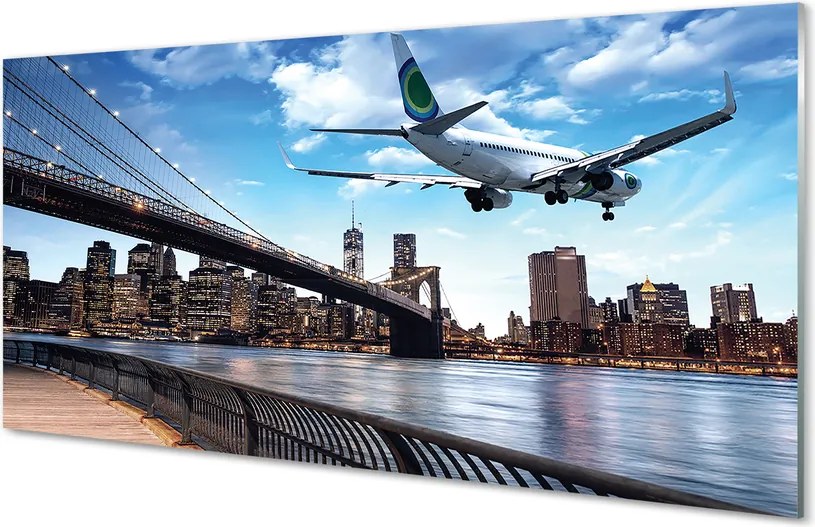 Panel nad Blat Kuchenny Samolot w Chmurach nad Miastem