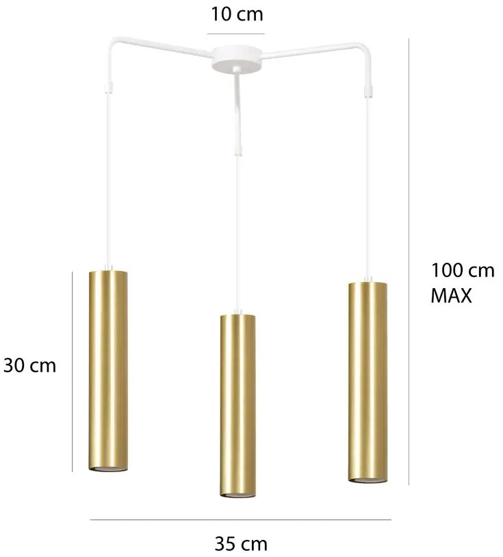 Biała nowoczesna lampa wisząca spot - D063 D4-R33