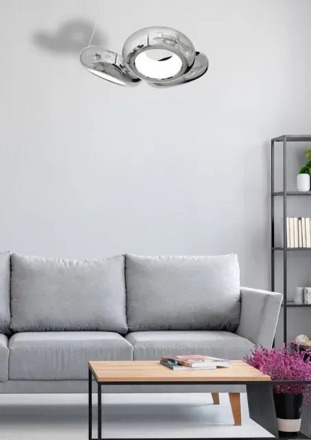 Potrójna chromowana lampa wisząca - K350 C9-P94