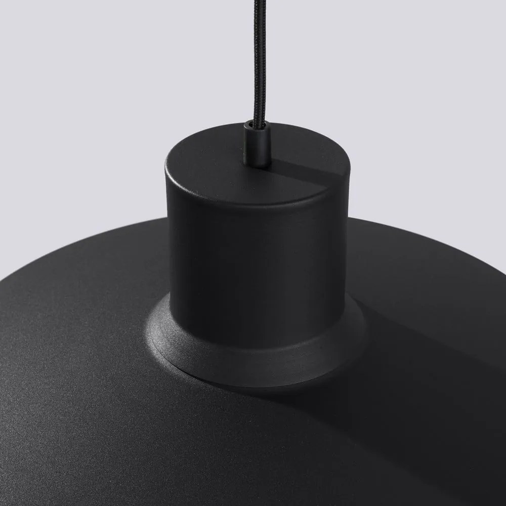 Czarna lampa wisząca ø 35 cm Vito – Sollux