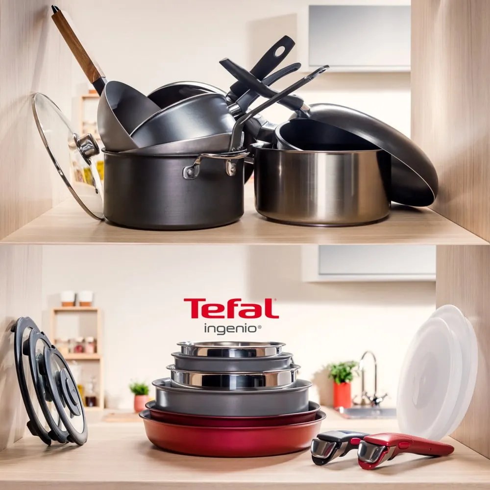 Zestaw garnków aluminiowych 9 szt. INGENIO Cook Eat L881S904 – Tefal