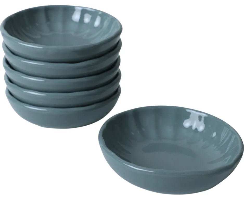 Zestaw 6 misek kamionkowych Laguna 12 cm, naftowy