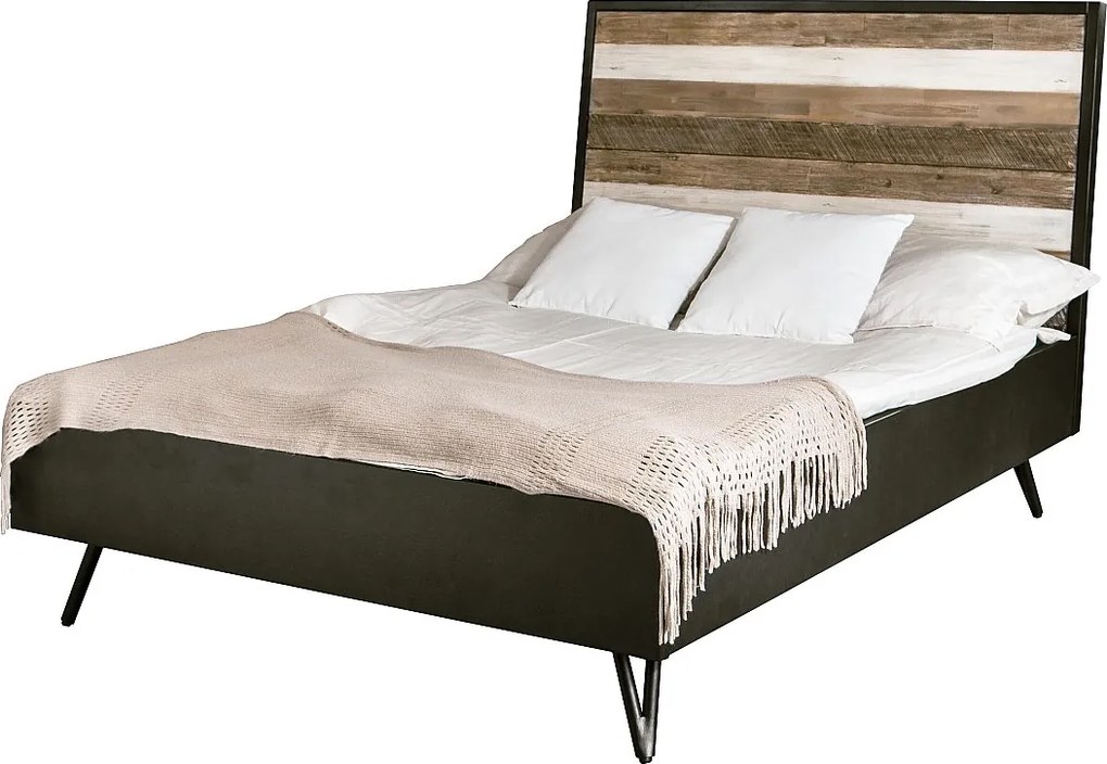 Łóżko 187x125x219 cm czarne adesso adesk01