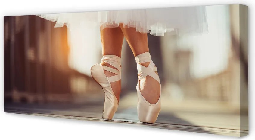 Obraz na płótnie Białe Baletki i Nogi