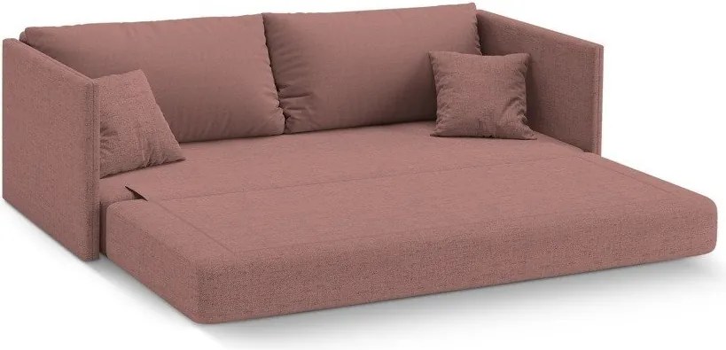 Różowa rozkładana sofa z tkaniny szenilowej 209 cm Shannon – Cosmopolitan Design