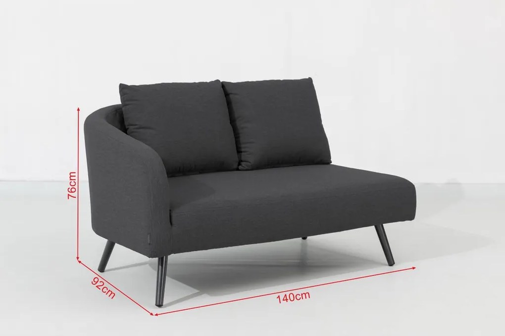 Doppler MELIA LIKA-TEX® ogrodowy zestaw wypoczynkowy antracyt