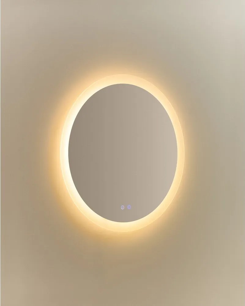 Lustro ścienne z oświetleniem ø 60 cm Mervi – Kave Home