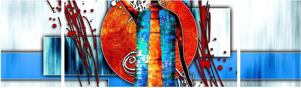 Obraz przedstawiający starożytną osobę (170x50 cm)