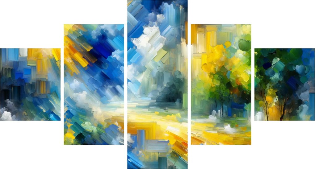 Obraz - Abstrakcyjny słoneczny dzień (125x70 cm)