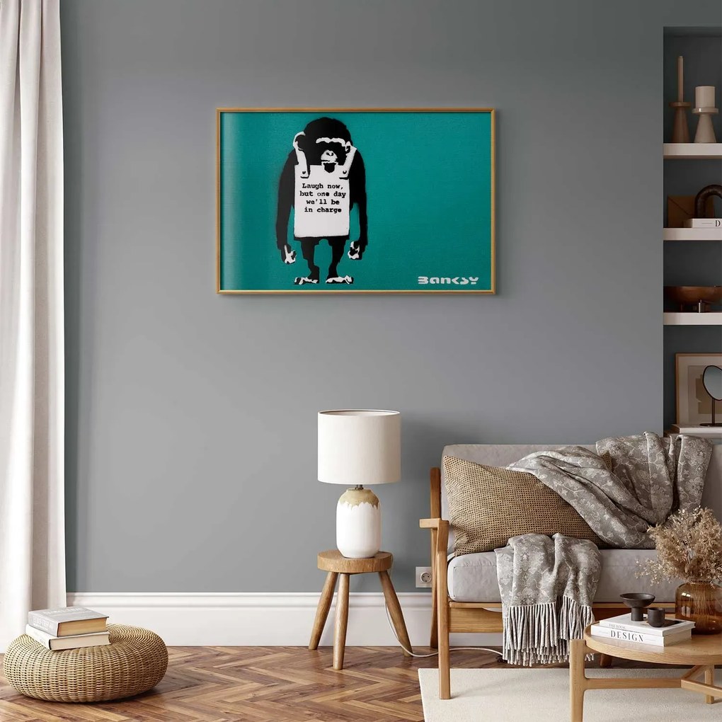Plakat Zła małpa 42x29,7 cm z ramą złotą bez marginesu ARTGEIST B