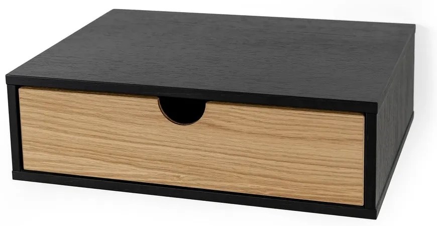 Czarna wisząca szafka nocna Woodman Farsta