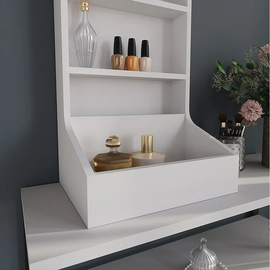 Komoda na stół toaletowy biały 40x30x65 sherry