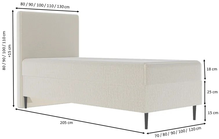 Łóżko młodzieżowe MAX - 100x200