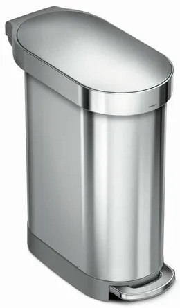 Simplehuman Kosz na śmieci z pedałem Slim 45 l,stal nierdzewna