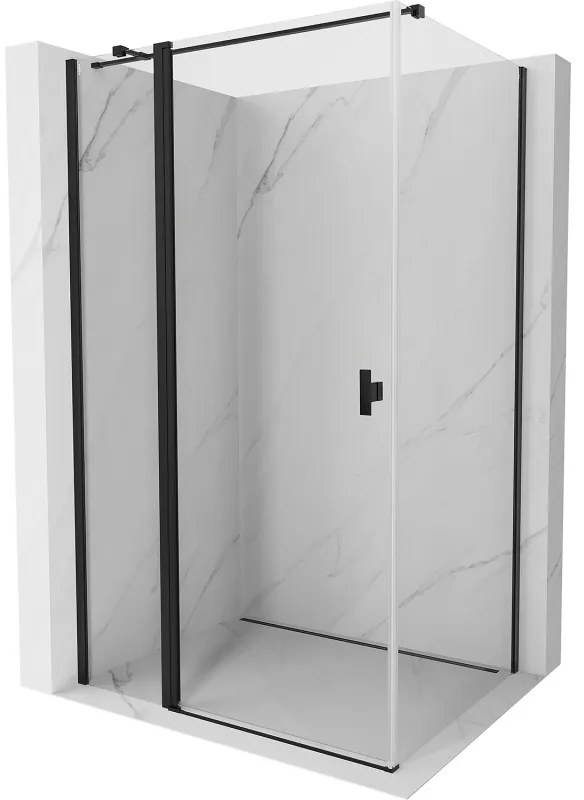 Mexen Mist T kabina prysznicowa uchylna 115 x 75 cm, transparent, czarna - 8A4T-115-075-70-00
