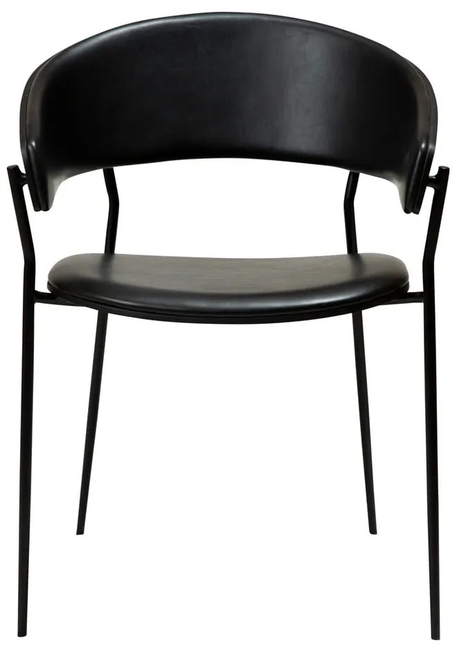 Fotel jadalniany z podłokietnikami w kolorze matowej czerni Crib – DAN-FORM Denmark