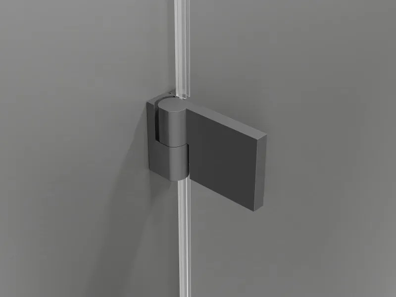 Mexen Lunar-B drzwi prysznicowe uchylne lewe 140 cm, transparent, gun metal - 832S-140-050-95-00-L