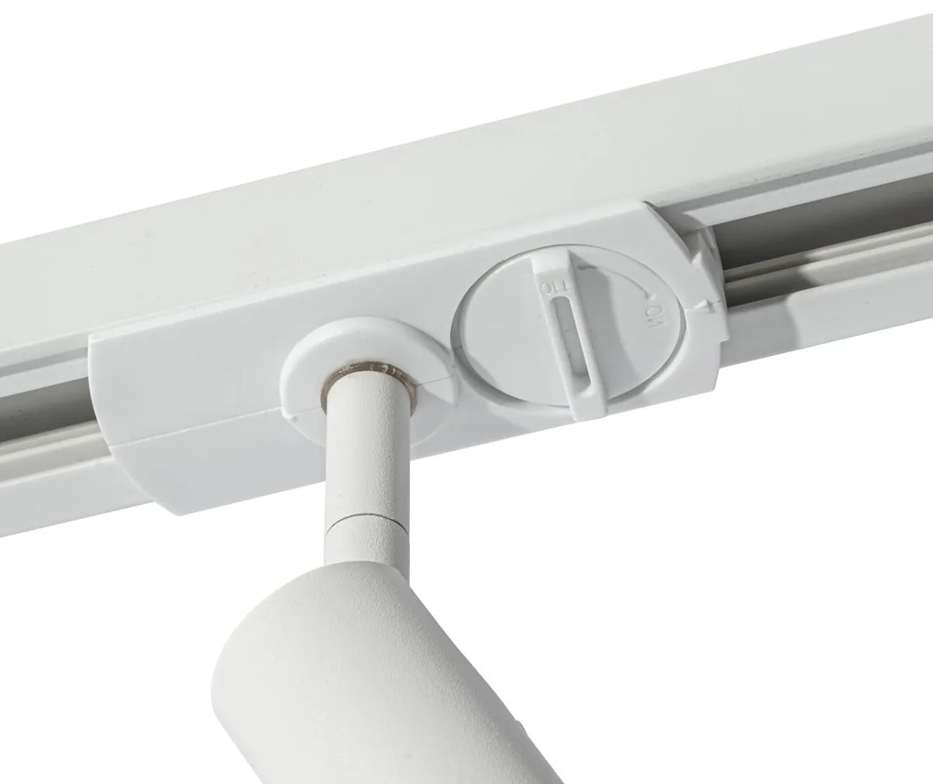 Nowoczesny system szynowy z 5 reflektorami biały 1-fazowy GU10 35mm - Iconic Jeana Luxe Nowoczesny Oswietlenie wewnetrzne