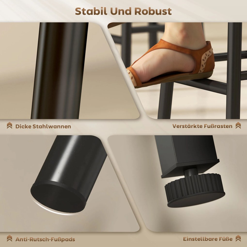 HOMCOM 3-częściowy zestaw barowy z półkami i hokerami, regał na wino, szary