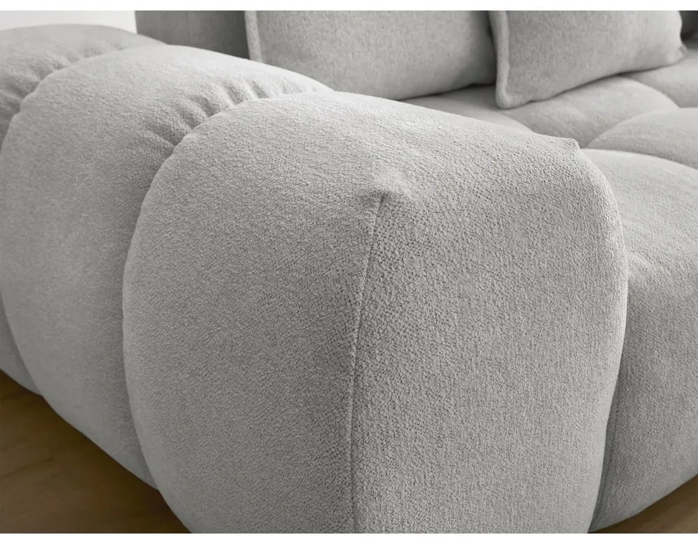 Jasnoszara sofa z tkaniny szenilowej 278 cm Everest – Bobochic Paris