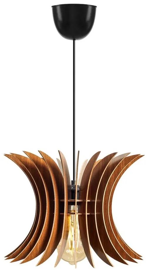 Lampa wisząca na linkę 1xE27/60W/230V brązowa pr. 20 cm