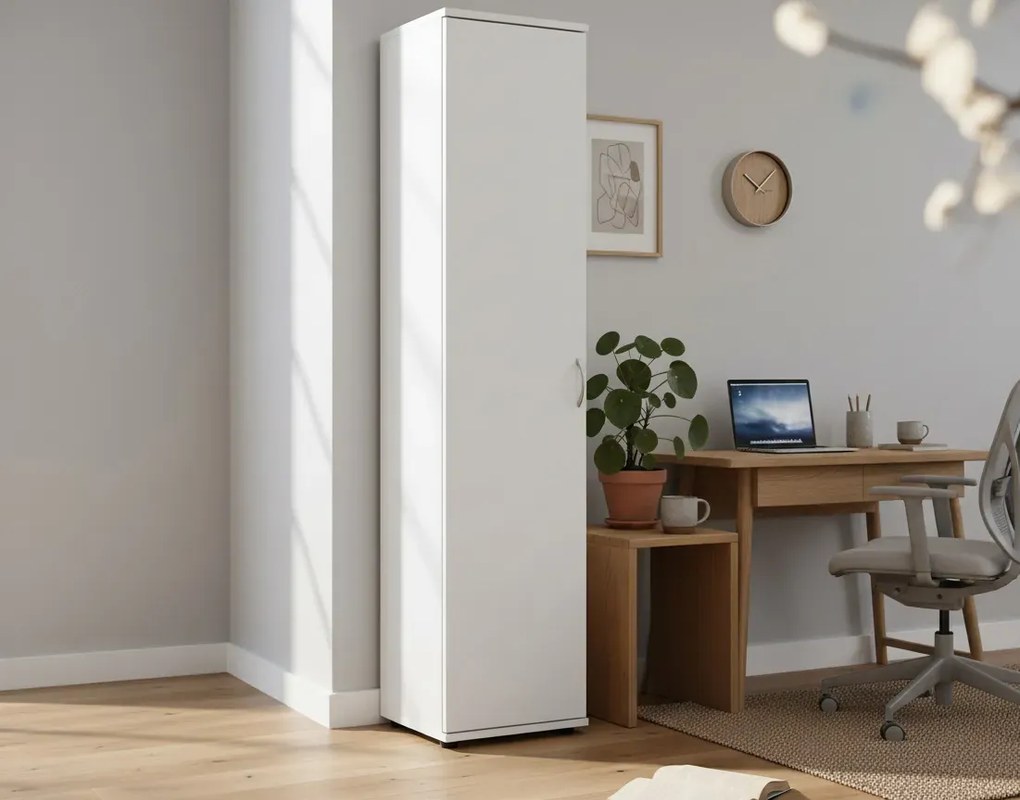 Regał zamykany biały F7-B82