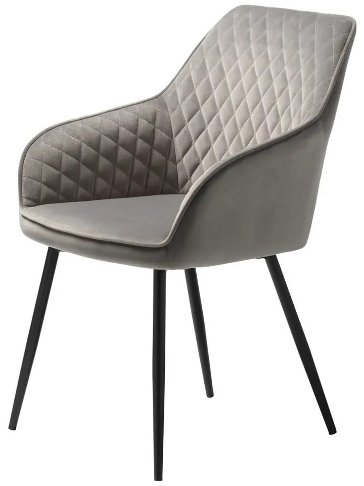 Szare aksamitne krzesło Unique Furniture Milton