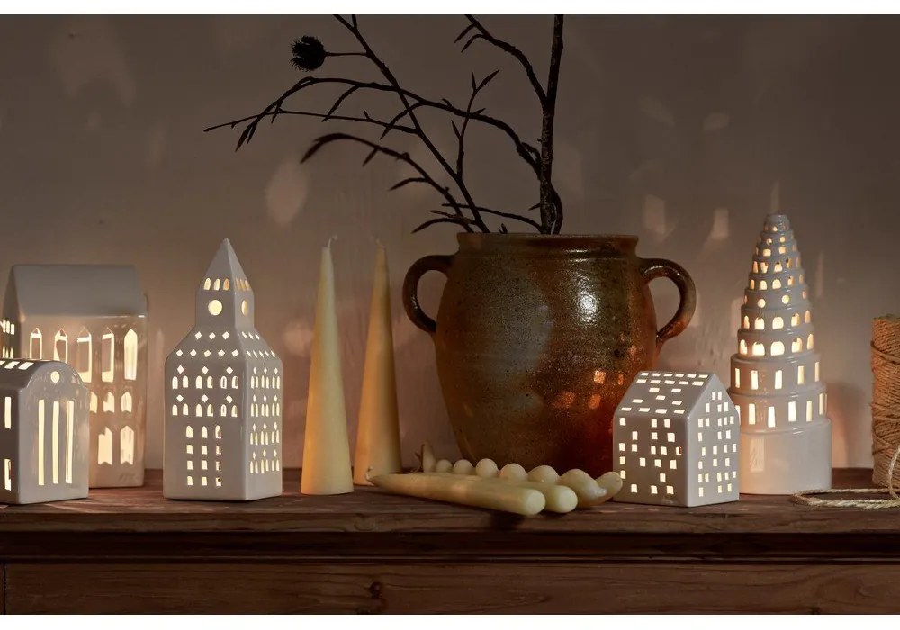 Ceramiczny świecznik na świeczkę typu tealight Urbania Lighthouse Church Tower – Kähler Design