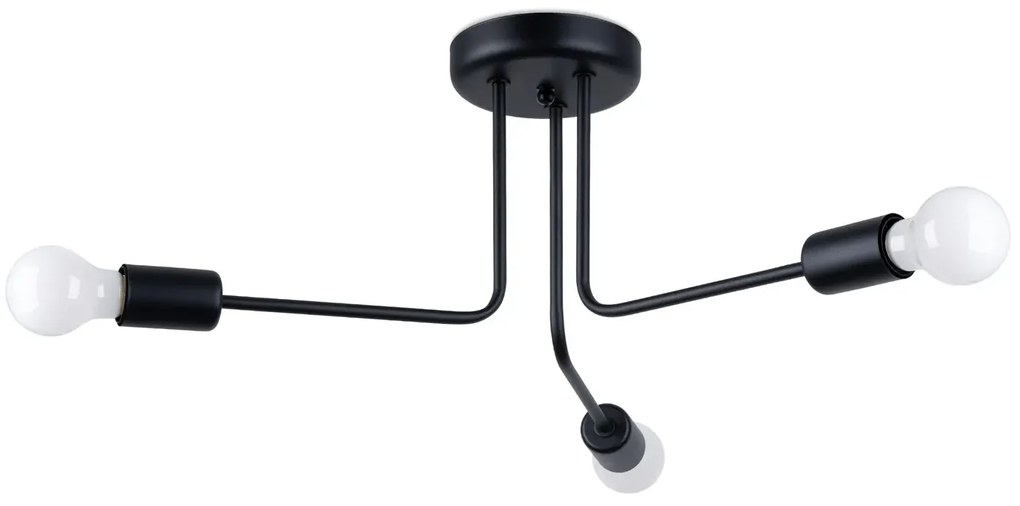 Żyrandol NORAH 3 czarny SOLLUX LIGHTING