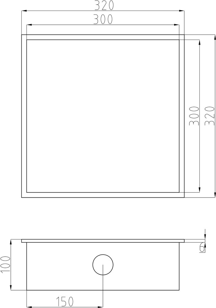Półka wnękowa ze stali nierdzewnej NT303010XZ reflektorem LED - 30 x 30 x 10 cm