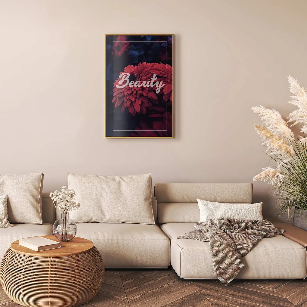 Plakat Beauty 60x90 cm z ramą złotą bez marginesu ARTGEIST B