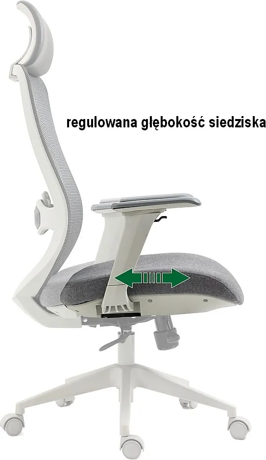 Ergonomiczny fotel biurowy Ergon, zgodny z normą BHP