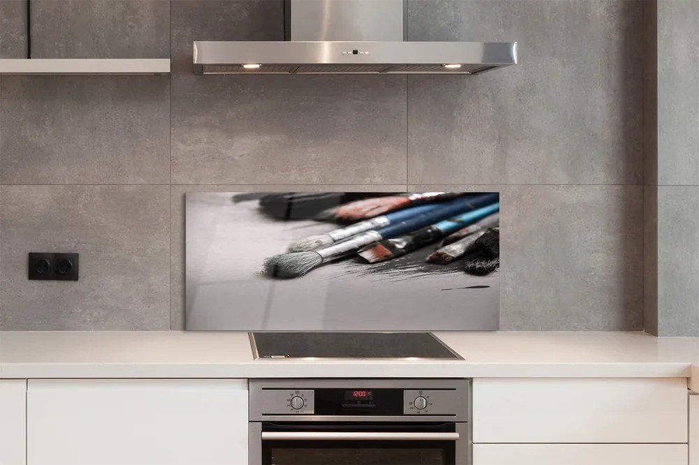 Szklany Panel Pędzle Malarskie