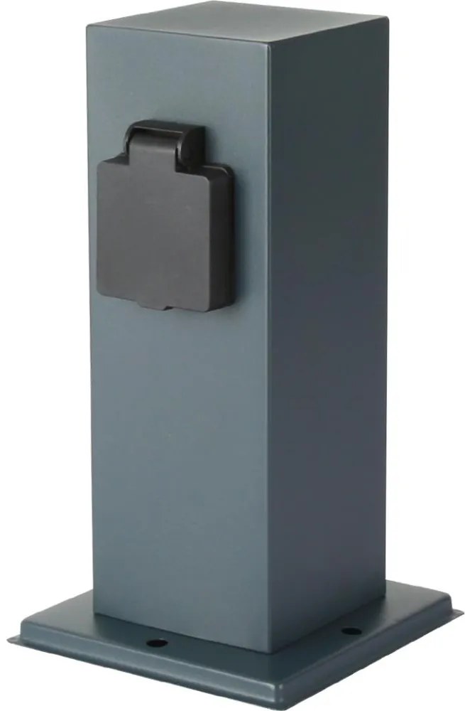 Brilagi - Słupek zewnętrzny PILLAR 1x SCHUKO 230V IP44 antracyt