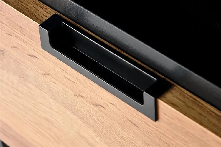 Szafka Nocna Dąb + Czarny Orzech C9-D35