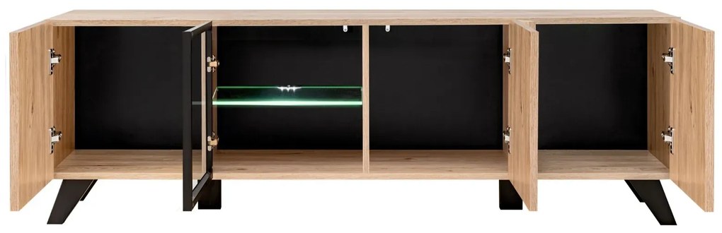Meblościanka LIAM LED hickory jackson ASM Meble