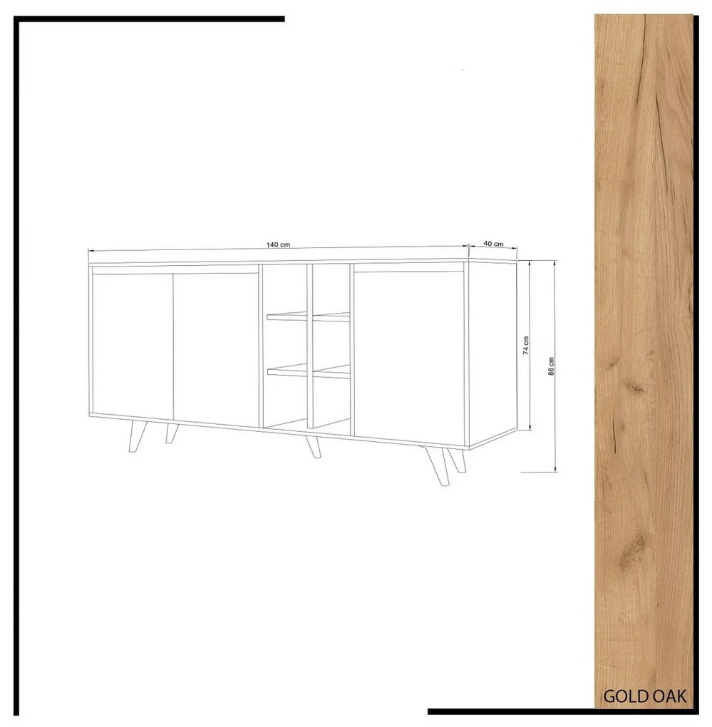 Szafka Prava Oak and White