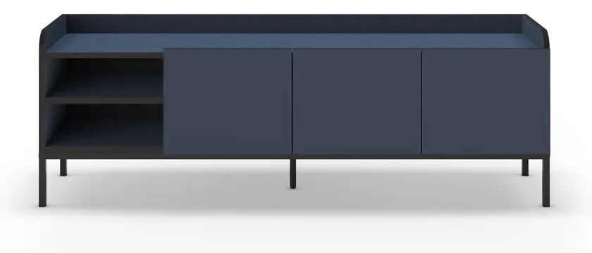 Niebieska szafka pod TV 160x55x42 cm Adara – Marckeric