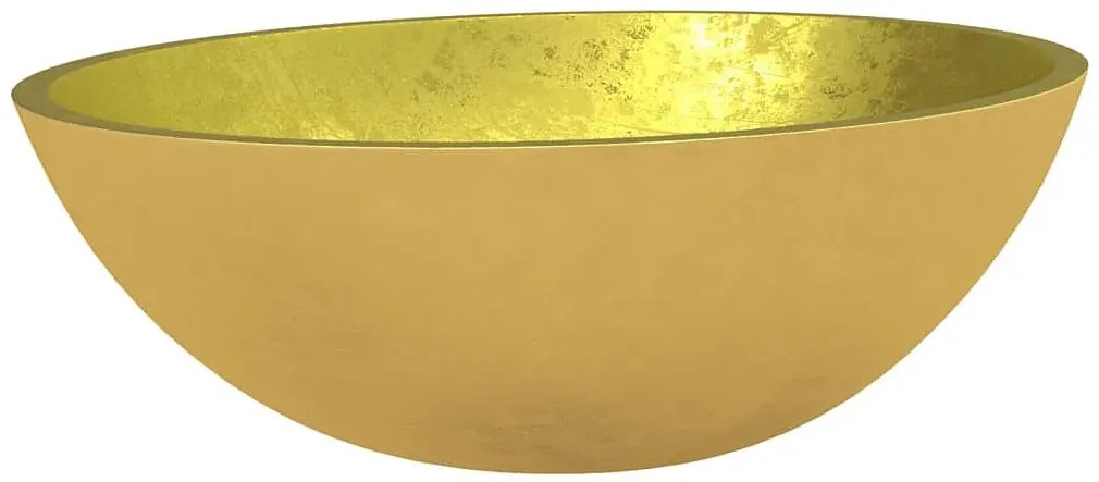 Złota umywalka nablatowa ze szkła hartowanego C2-L90