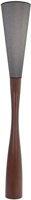Orzechowo-czarna lampa stojąca z drewna - S231 Z4-F07