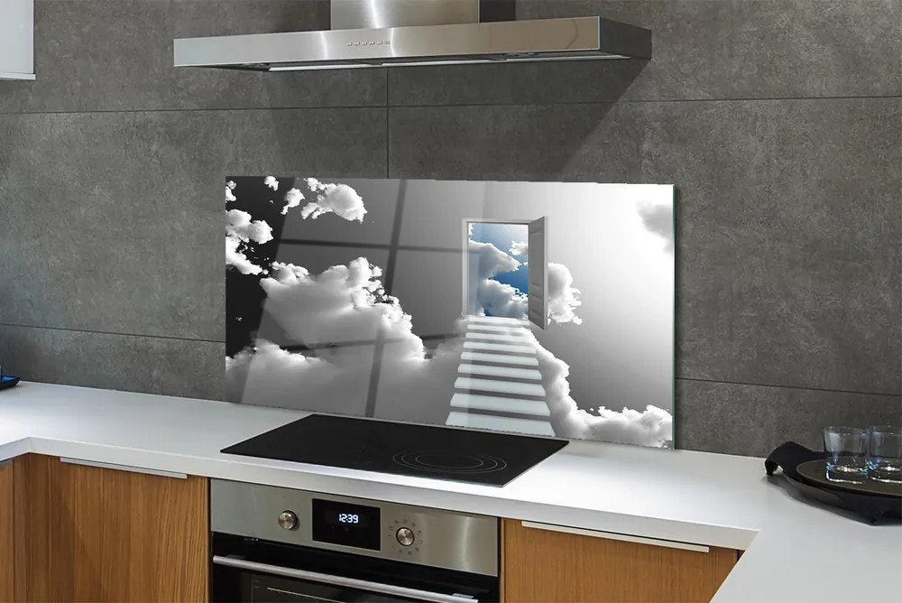 Szkło do Kuchni na Ścianę Schody do Nieba