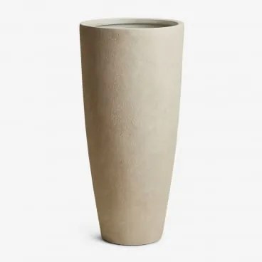 Donica Zewnętrzna Z Cementu Paige Biały & Ø35 Cm - ↑80 Cm - Sklum