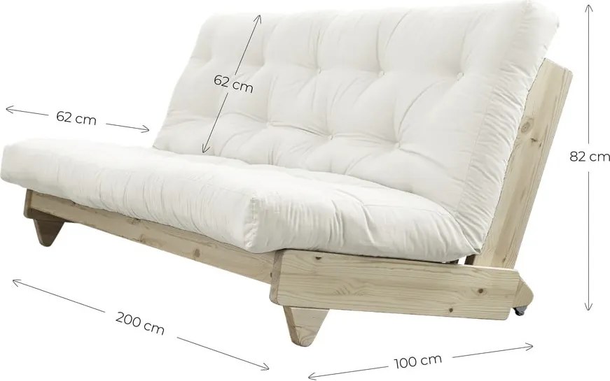 Sofa rozkładana Karup Design Fresh Natural Clear/Bordeaux