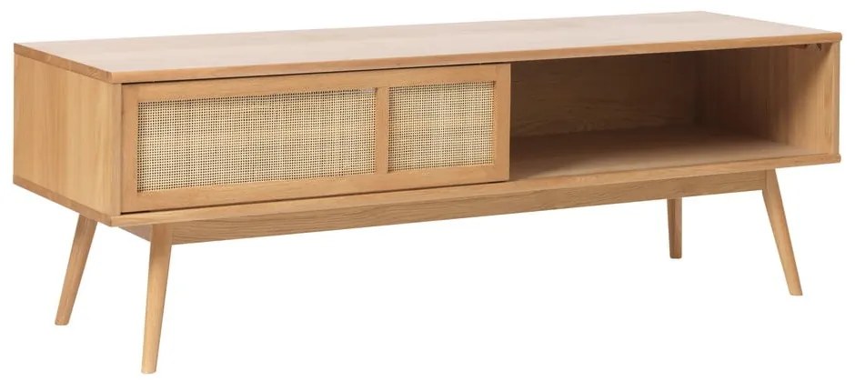 Szafka pod TV w dekorze dębu w naturalnym kolorze 150x50 cm Barrali – Unique Furniture