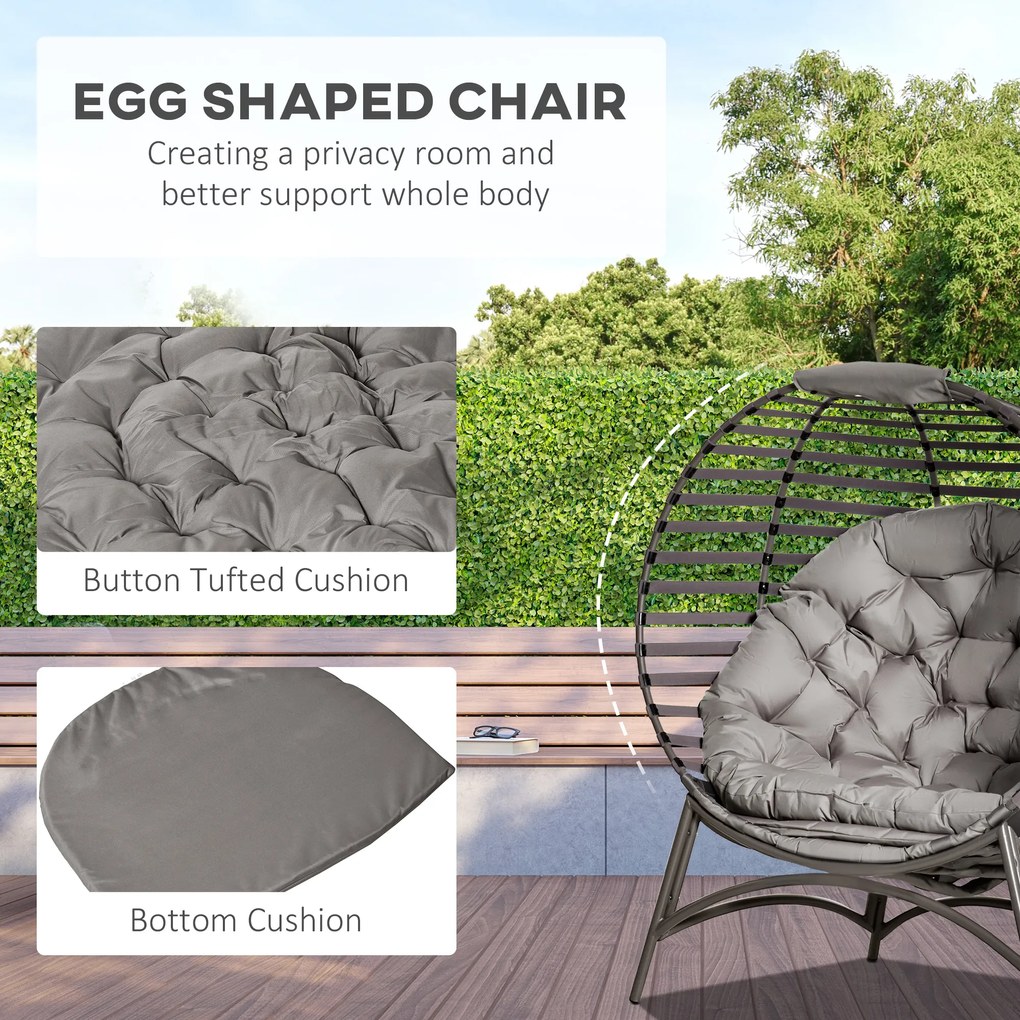 Krzesło skladane krzesło ogrodowe do pracy w domu na dwoje z poduszką i koszem | Aosom PL